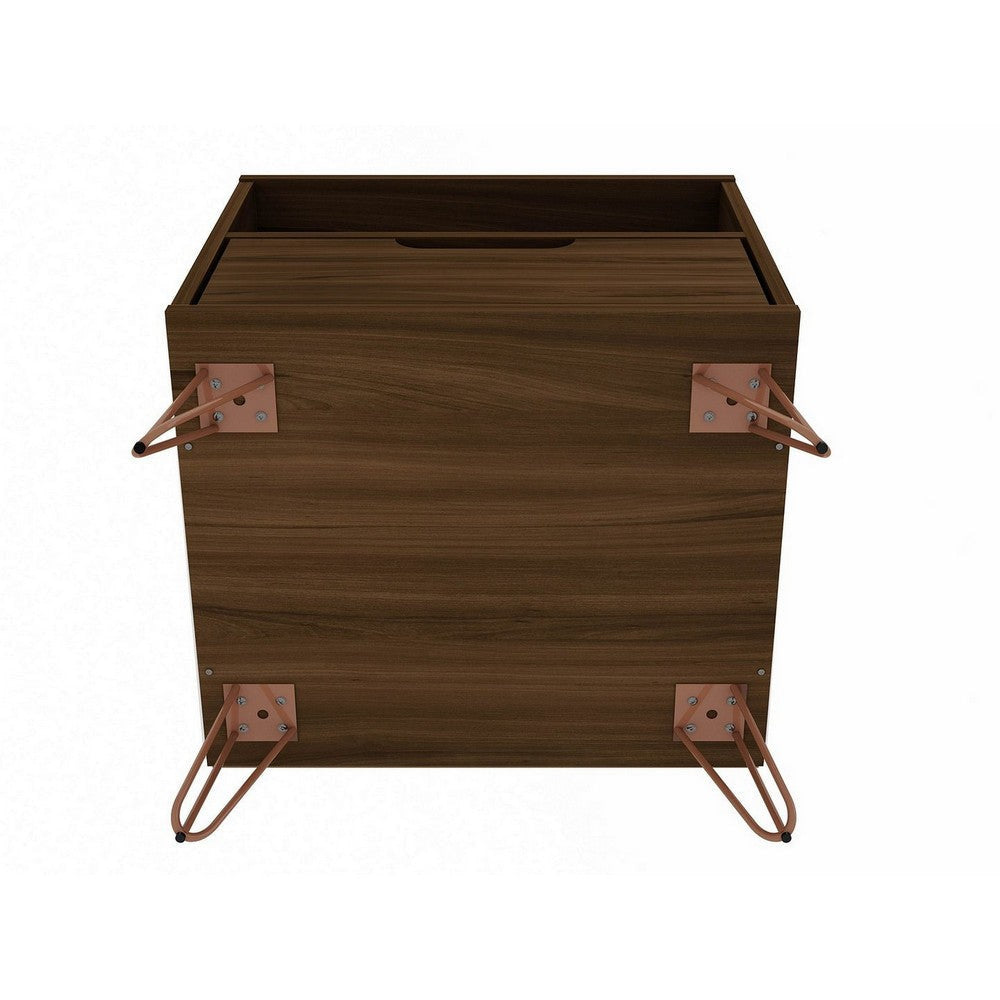 Rockefeller 1-Drawer Brown Nightstand (Set of 2) MHC-2-101GMC5