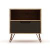 Rockefeller 1-Drawer Nature and Textured Grey Nightstand (Set of 2) MHC-2-101GMC7