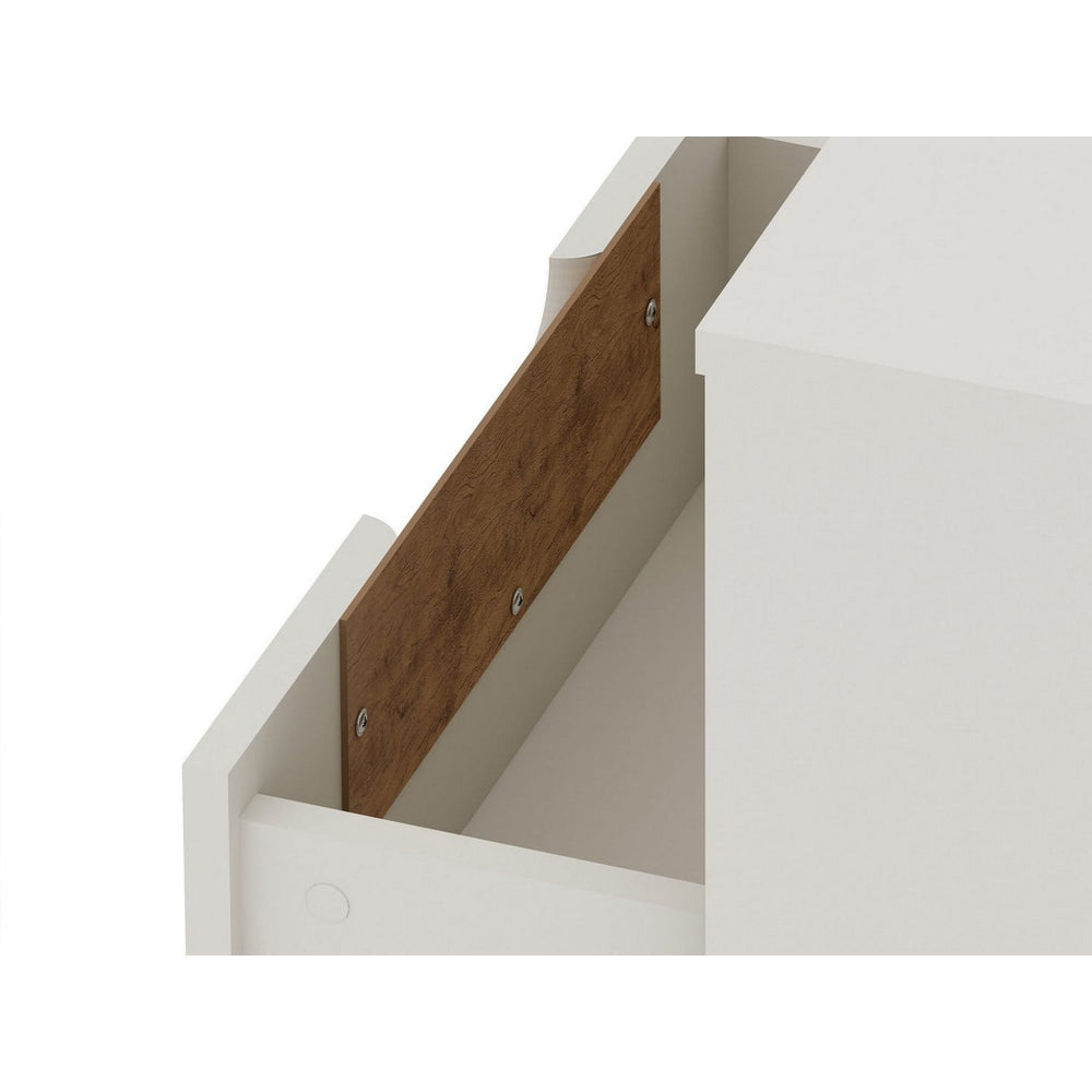 Rockefeller 1-Drawer Off White and Nature Nightstand (Set of 2) MHC-2-101GMC8