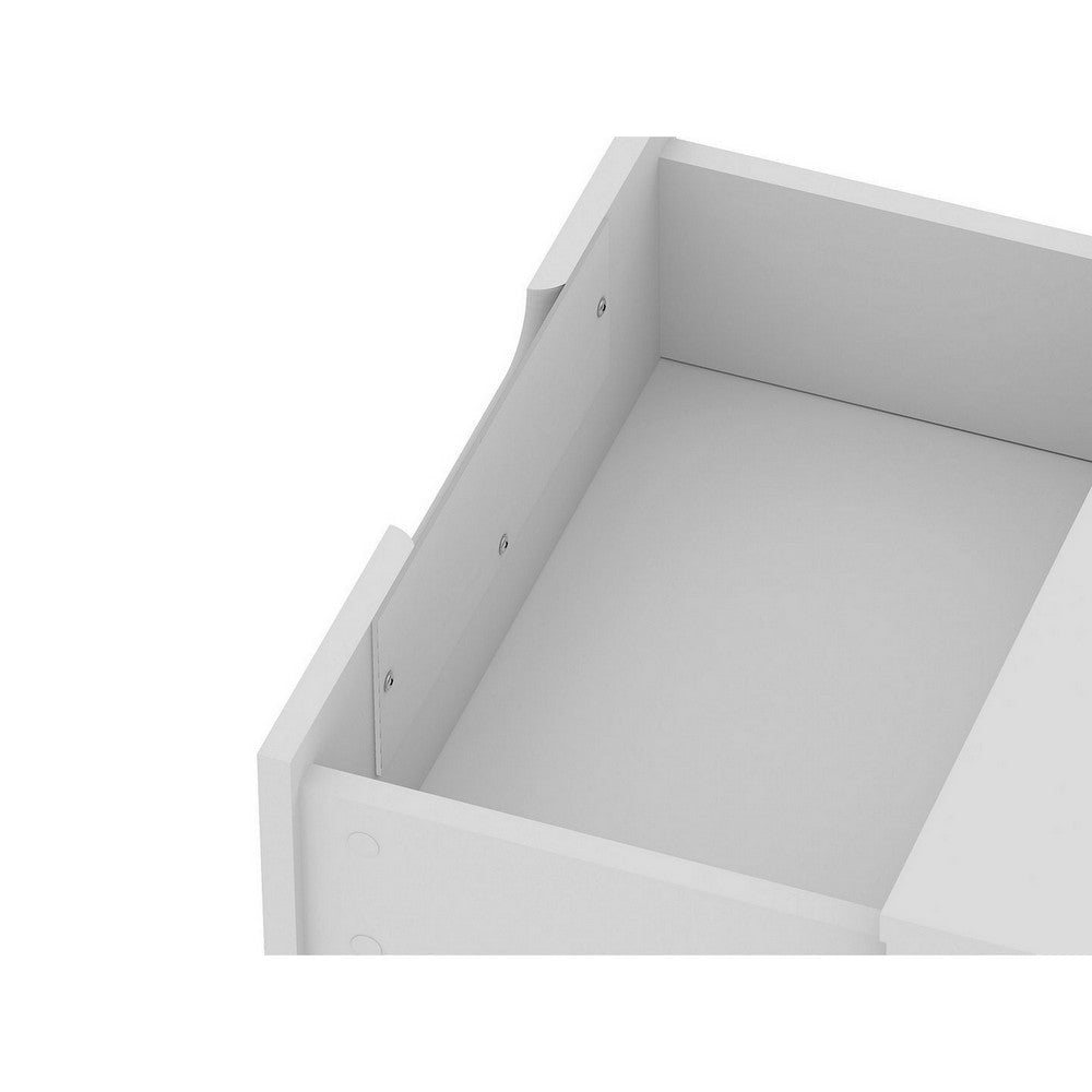 Rockefeller 2-Drawer White Nightstand (Set of 2) MHC-2-102GMC1