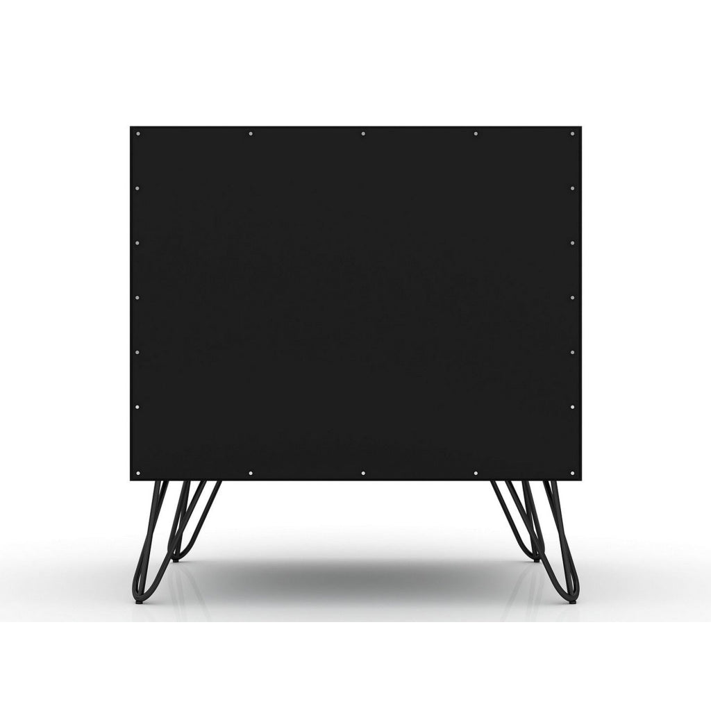 Rockefeller 2-Drawer Black Nightstand (Set of 2) MHC-2-102GMC2