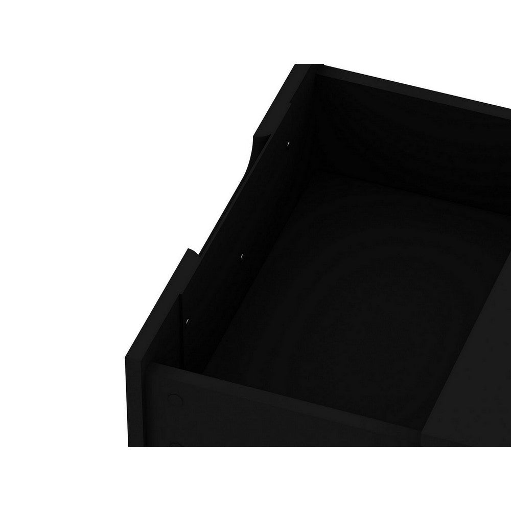 Rockefeller 2-Drawer Black Nightstand (Set of 2) MHC-2-102GMC2