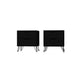 Rockefeller 2-Drawer Black Nightstand (Set of 2)