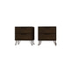 Rockefeller 2-Drawer Brown Nightstand (Set of 2)