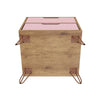 Rockefeller 2-Drawer Nature and Rose Pink Nightstand (Set of 2) MHC-2-102GMC6