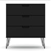 Rockefeller 3-Drawer Black Dresser (Set of 2) MHC-2-103GMC2