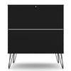 Rockefeller 3-Drawer Black Dresser (Set of 2) MHC-2-103GMC2