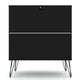 Rockefeller 3-Drawer Black Dresser (Set of 2) MHC-2-103GMC2