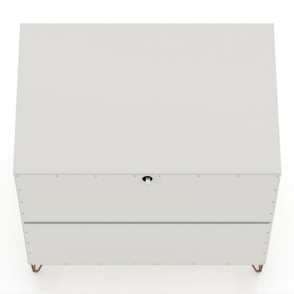 Rockefeller 3-Drawer Off White and Nature Dresser (Set of 2) MHC-2-103GMC3