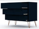 Rockefeller 3-Drawer Tatiana Midnight Blue Dresser (Set of 2) MHC-2-103GMC4