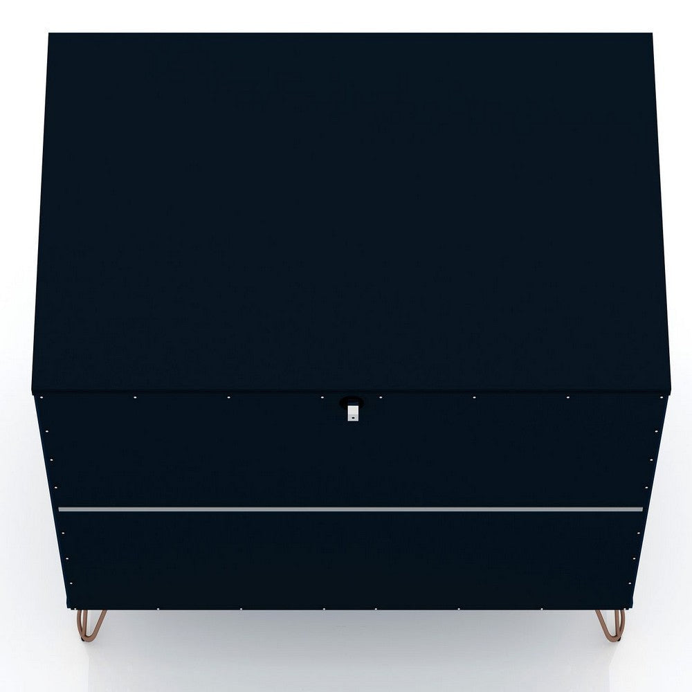 Rockefeller 3-Drawer Tatiana Midnight Blue Dresser (Set of 2) MHC-2-103GMC4