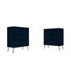 Rockefeller 3-Drawer Tatiana Midnight Blue Dresser (Set of 2)