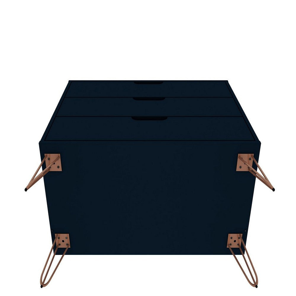 Rockefeller 3-Drawer Tatiana Midnight Blue Dresser (Set of 2) MHC-2-103GMC4