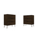 Rockefeller 3-Drawer Brown Dresser (Set of 2)