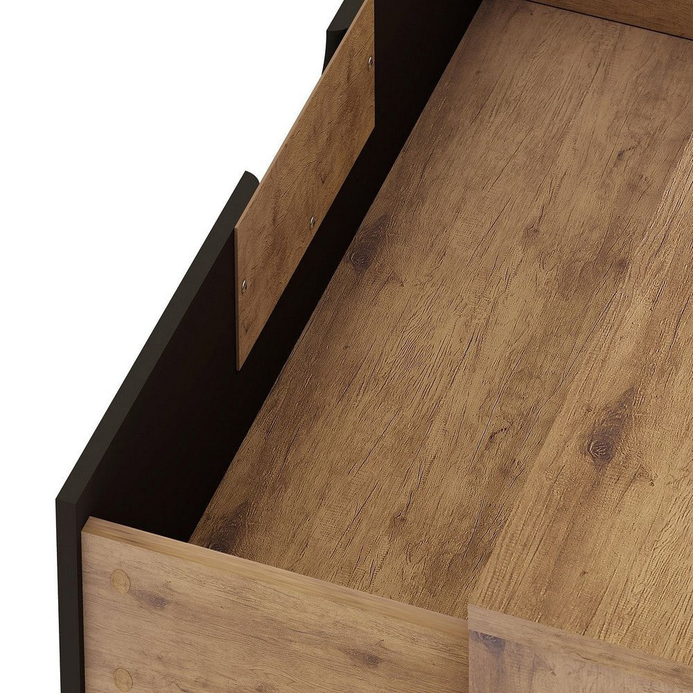 Rockefeller 3-Drawer Nature and Textured Grey Dresser (Set of 2) MHC-2-103GMC7