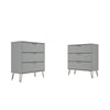 Rockefeller 3-Drawer Off White Dresser (Set of 2)