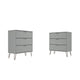 Rockefeller 3-Drawer Off White Dresser (Set of 2)