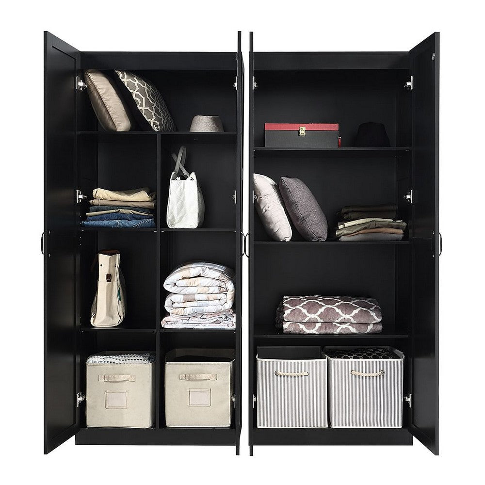 Hopkins Storage Closet 4.0 in Black - Set of 2 MHC-2-23GLF-BK