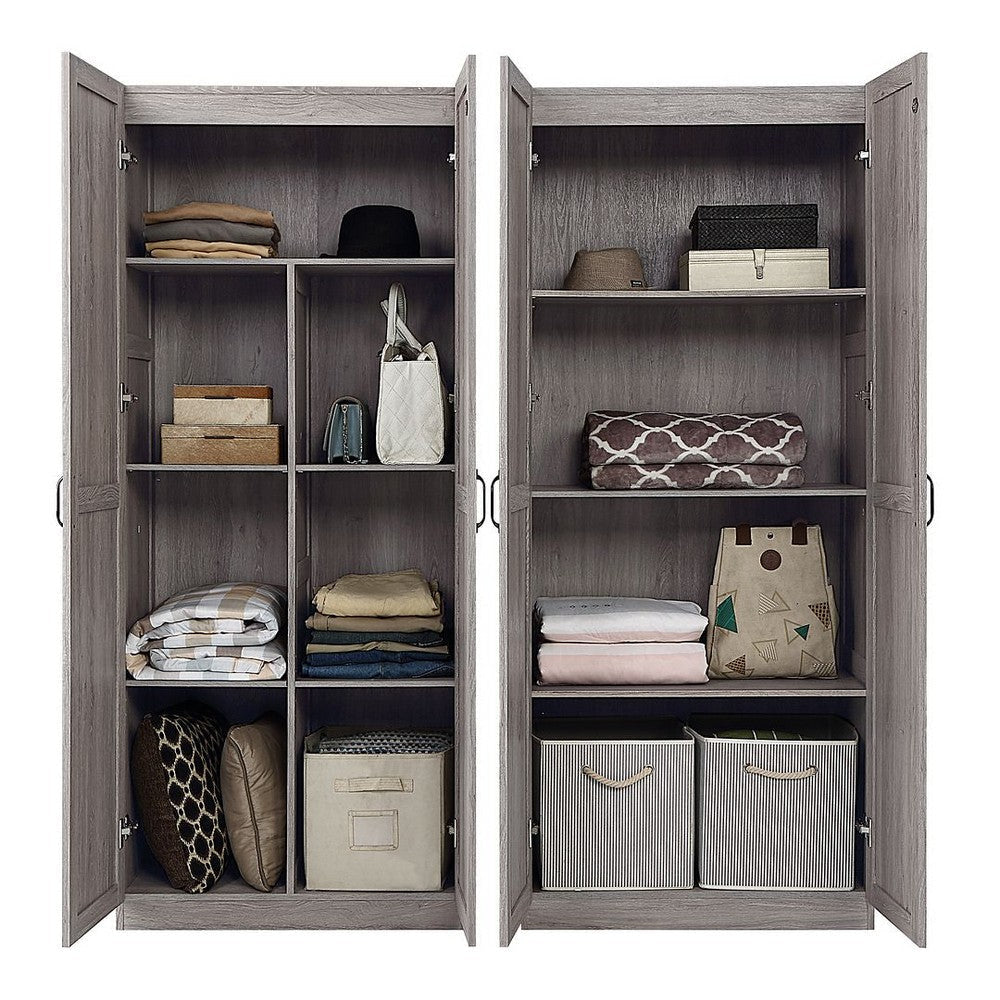 Hopkins Storage Closet 4.0 in Grey - Set of 2 MHC-2-23GLF-GY