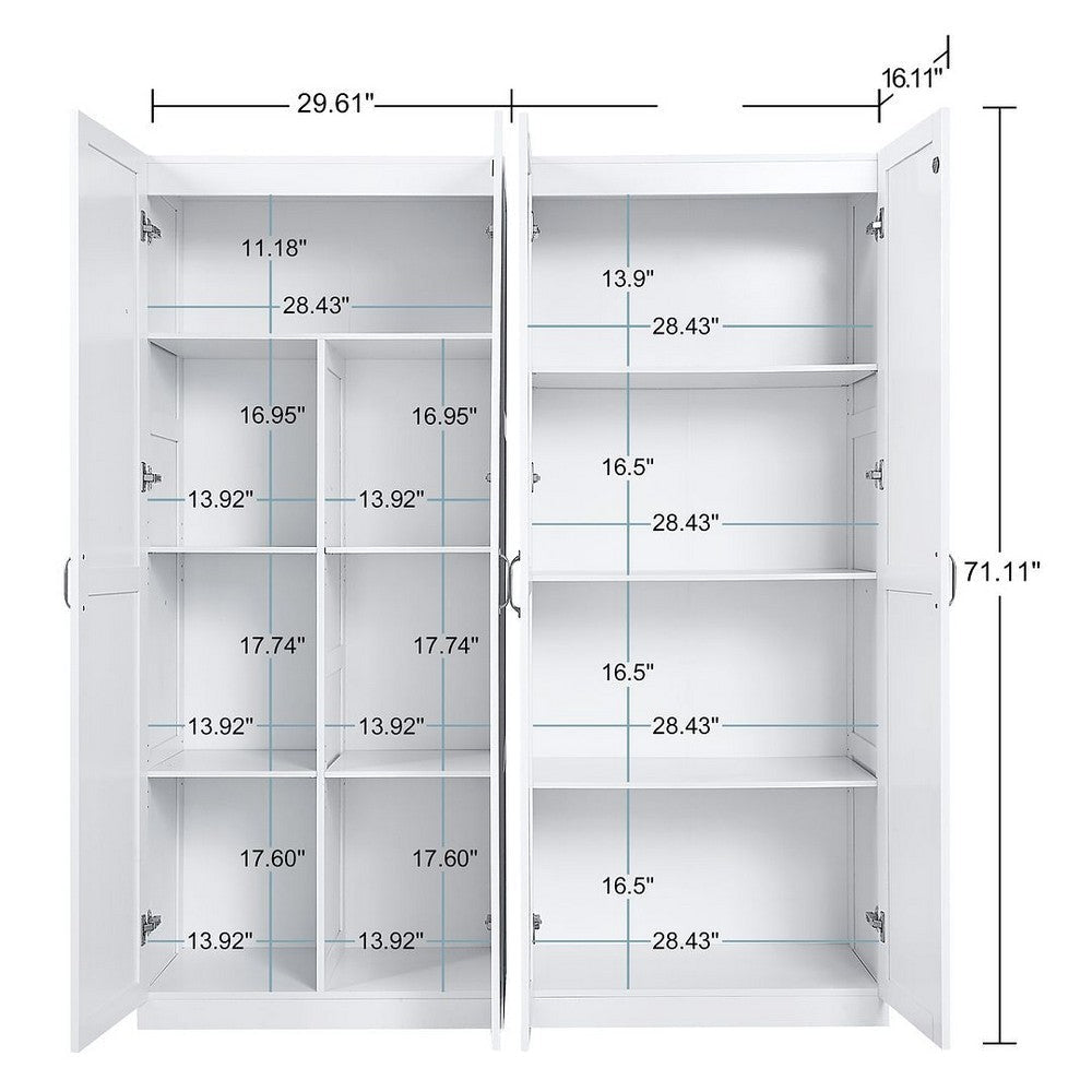 Hopkins Storage Closet 4.0 in White - Set of 2 MHC-2-23GLF-WH