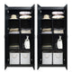 Hopkins Modern Freestanding Storage Closet with 7 Shelves in Black (Set of 2) MHC-2-2GLF-BK