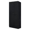 Hopkins Modern Freestanding Storage Closet with 7 Shelves in Black (Set of 2) MHC-2-2GLF-BK