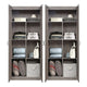 Hopkins Modern Freestanding Storage Closet with 7 Shelves in Grey (Set of 2) MHC-2-2GLF-GY