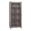 Hopkins Modern Freestanding Storage Closet with 7 Shelves in Grey (Set of 2) MHC-2-2GLF-GY