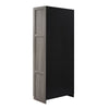 Hopkins Modern Freestanding Storage Closet with 7 Shelves in Grey (Set of 2) MHC-2-2GLF-GY