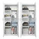 Hopkins Modern Freestanding Storage Closet with 7 Shelves in White (Set of 2) MHC-2-2GLF-WH