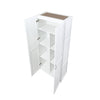 Hopkins Modern Freestanding Storage Closet with 7 Shelves in White (Set of 2) MHC-2-2GLF-WH