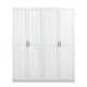 Hopkins Modern Freestanding Storage Closet with 7 Shelves in White (Set of 2)