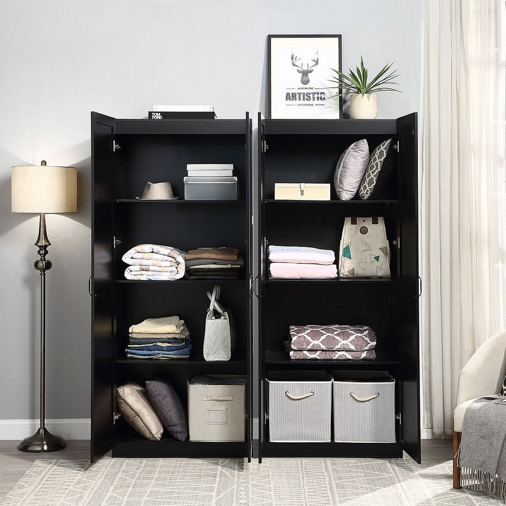 Hopkins Modern Storage Closet 3.0 in Black - Set of 2 MHC-2-3GLF-BK