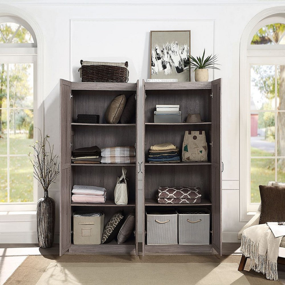 Hopkins Modern Storage Closet 3.0 in Grey - Set of 2 MHC-2-3GLF-GY