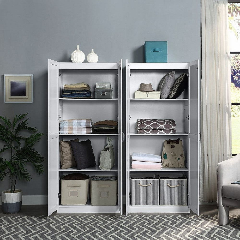 Hopkins Modern Storage Closet 3.0 in White - Set of 2 MHC-2-3GLF-WH