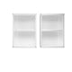 Fortress 30’’ Floating Textured Metal Garage Cabinet with Adjustable Shelves in White - Set of 2 MHC-2-5GMC-WH