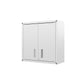 Fortress 30’’ Floating Textured Metal Garage Cabinet with Adjustable Shelves in White - Set of 2 MHC-2-5GMC-WH
