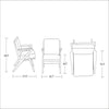 Martelle Cream and Amber Twill Weave Accent Chair (Set of 2) MHC-2-AC002-CR