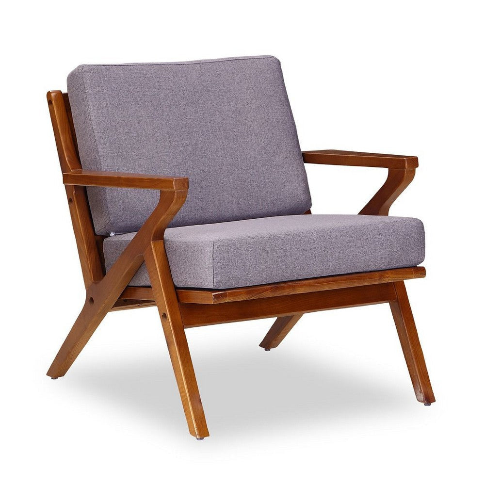 Martelle Grey and Amber Twill Weave Accent Chair (Set of 2) MHC-2-AC002-GY