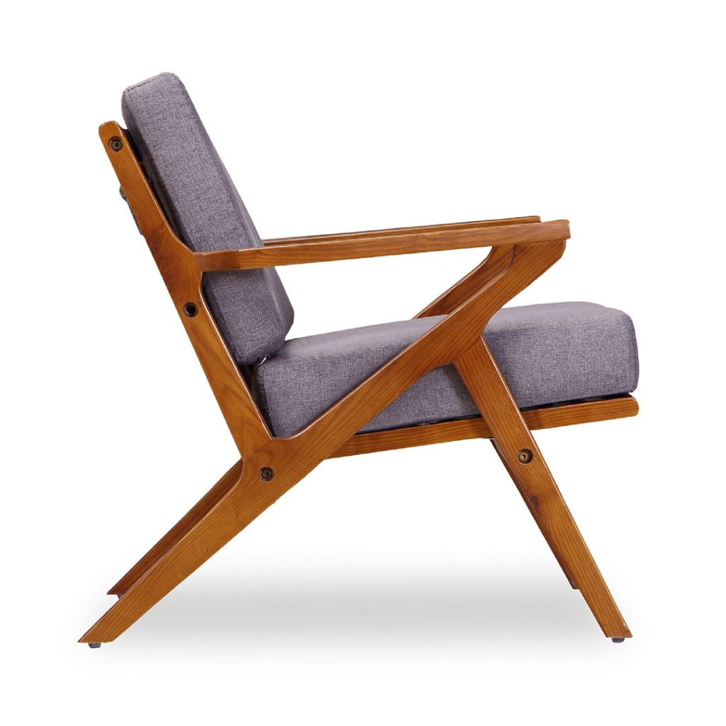 Martelle Grey and Amber Twill Weave Accent Chair (Set of 2) MHC-2-AC002-GY