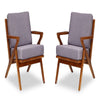 Martelle Grey and Amber Twill Weave Accent Chair (Set of 2)