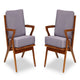 Martelle Grey and Amber Twill Weave Accent Chair (Set of 2)
