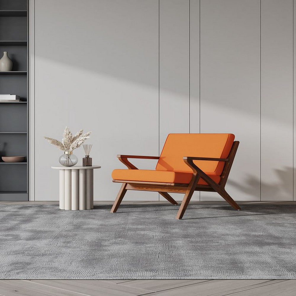 Martelle Orange and Amber Twill Weave Accent Chair (Set of 2)