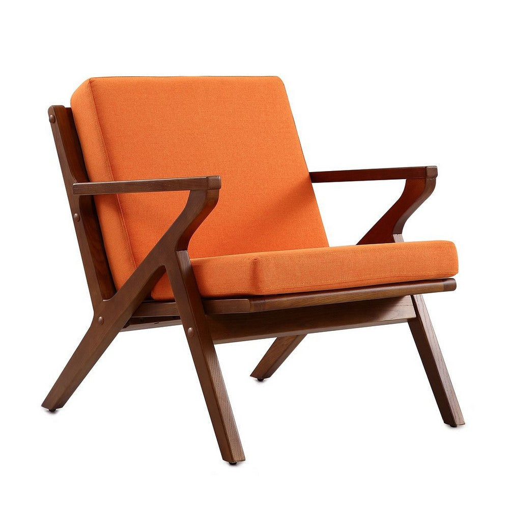 Martelle Orange and Amber Twill Weave Accent Chair (Set of 2) MHC-2-AC002-OR