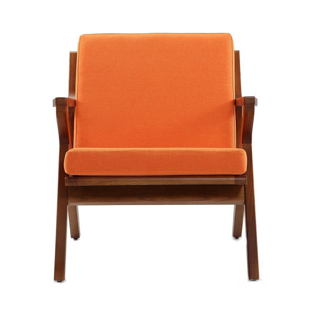 Martelle Orange and Amber Twill Weave Accent Chair (Set of 2) MHC-2-AC002-OR