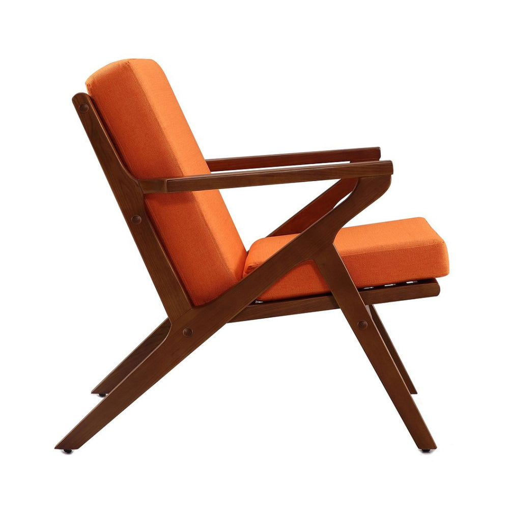 Martelle Orange and Amber Twill Weave Accent Chair (Set of 2) MHC-2-AC002-OR