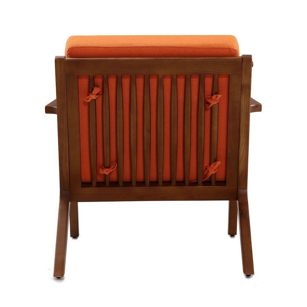 Martelle Orange and Amber Twill Weave Accent Chair (Set of 2) MHC-2-AC002-OR