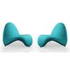 MoMa Teal Wool Blend Accent Chair (Set of 2)