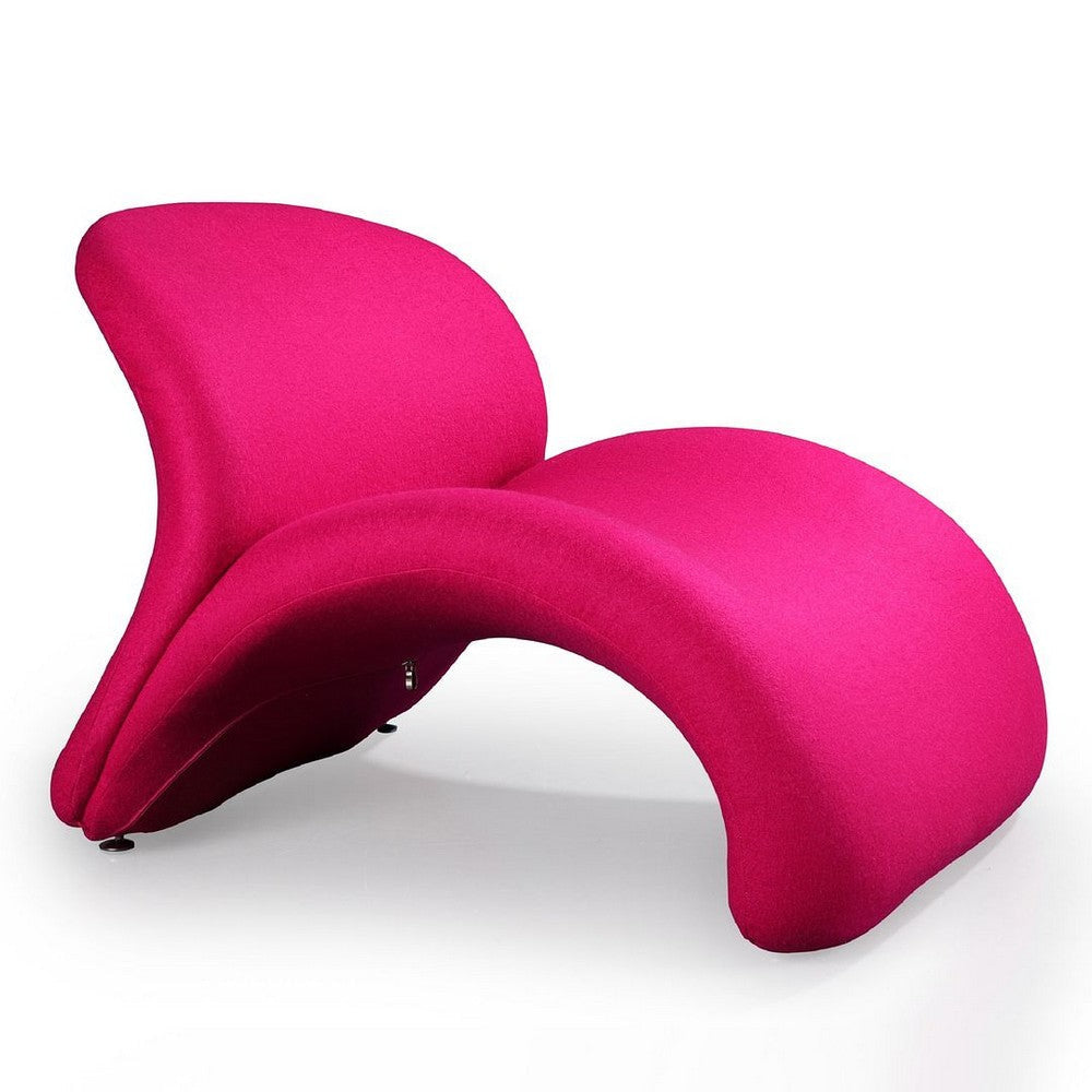 Rosebud Fuchsia Wool Blend Accent Chair (Set of 2) MHC-2-AC013-FS