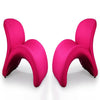 Rosebud Fuchsia Wool Blend Accent Chair (Set of 2)